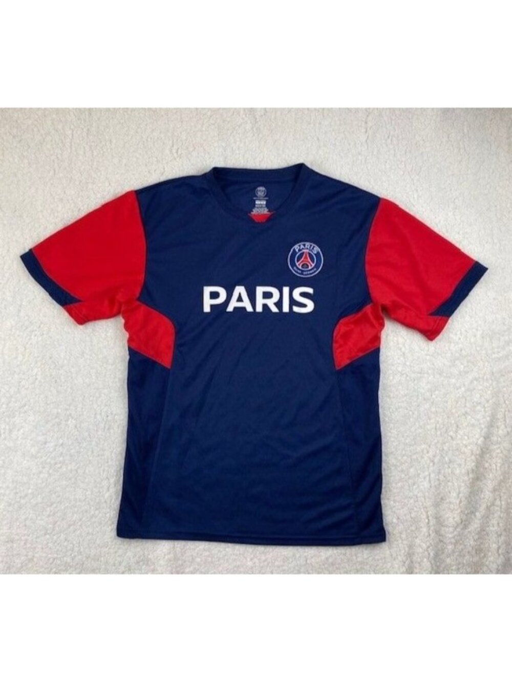 Paris Saint Germain Shirt Men's Size Large Blue Weeplay Athletic Soccer Football